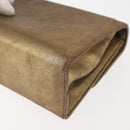 Salvatore Ferragamo Gancini Shoulder Bag Leather Gold Auth BA6129-14