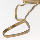 Salvatore Ferragamo Gancini Shoulder Bag Leather Gold Auth BA6129-7