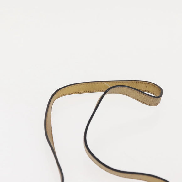 Salvatore Ferragamo Gancini Shoulder Bag Leather Gold Auth BA6129