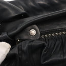 Jimmy Choo Studs Shoulder Bag Leather Black Auth BA6132-11