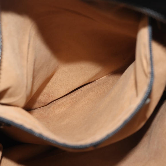 Jimmy Choo Studs Shoulder Bag Leather Black Auth BA6132