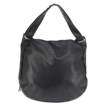 Jimmy Choo Studs Shoulder Bag Leather Black Auth BA6132 - 0