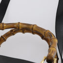 GUCCI Bamboo Hand Bag Leather 2way Black Gold 002 2855 0322 0 Auth BA6143-10