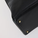 GUCCI Bamboo Hand Bag Leather 2way Black Gold 002 2855 0322 0 Auth BA6143-13