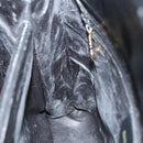 GUCCI Bamboo Hand Bag Leather 2way Black Gold 002 2855 0322 0 Auth BA6143-19