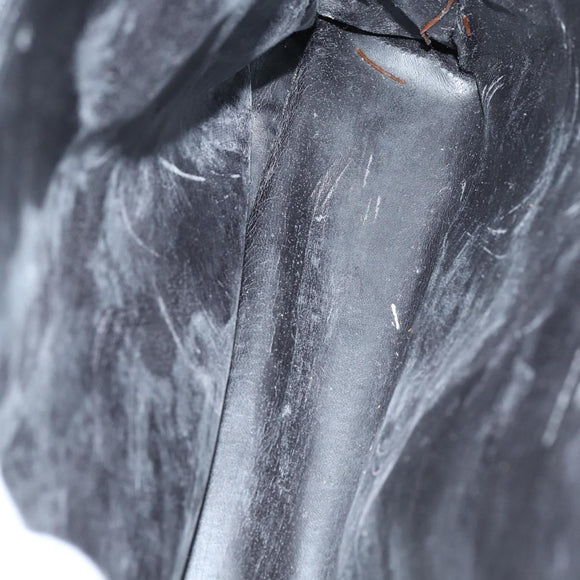 GUCCI Bamboo Hand Bag Leather 2way Black Gold 002 2855 0322 0 Auth BA6143