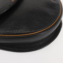 Christian Dior Shoulder Bag Leather Black Gold Auth BA6146-9