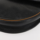 Christian Dior Shoulder Bag Leather Black Gold Auth BA6146-14