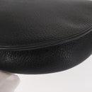 Christian Dior Shoulder Bag Leather Black Gold Auth BA6146-16