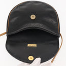Christian Dior Shoulder Bag Leather Black Gold Auth BA6146-10