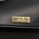 Christian Dior Shoulder Bag Leather Black Gold Auth BA6146-11