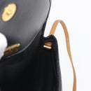 Christian Dior Shoulder Bag Leather Black Gold Auth BA6146-18