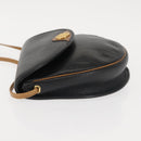 Christian Dior Shoulder Bag Leather Black Gold Auth BA6146-4