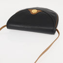 Christian Dior Shoulder Bag Leather Black Gold Auth BA6146-6