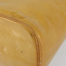 LOUIS VUITTON Monogram Vernis Houston Hand Bag Beige M91004 LV Auth BA6147-15