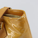 LOUIS VUITTON Monogram Vernis Houston Hand Bag Beige M91004 LV Auth BA6147-9