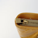 LOUIS VUITTON Monogram Vernis Houston Hand Bag Beige M91004 LV Auth BA6147-19