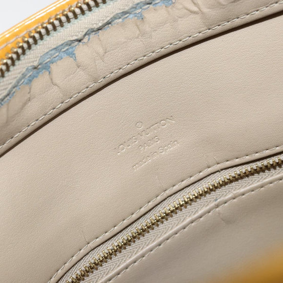 LOUIS VUITTON Monogram Vernis Houston Hand Bag Beige M91004 LV Auth BA6147