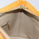 LOUIS VUITTON Monogram Vernis Houston Hand Bag Beige M91004 LV Auth BA6147-21