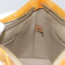 LOUIS VUITTON Monogram Vernis Houston Hand Bag Beige M91004 LV Auth BA6147-22