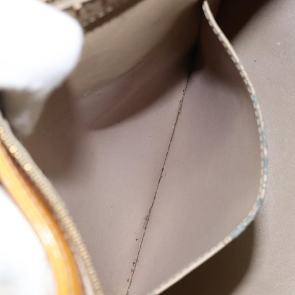 LOUIS VUITTON Monogram Vernis Houston Hand Bag Beige M91004 LV Auth BA6147