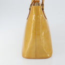 LOUIS VUITTON Monogram Vernis Houston Hand Bag Beige M91004 LV Auth BA6147-3