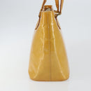 LOUIS VUITTON Monogram Vernis Houston Hand Bag Beige M91004 LV Auth BA6147-4