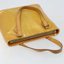 LOUIS VUITTON Monogram Vernis Houston Hand Bag Beige M91004 LV Auth BA6147-6