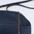 Chloe Etel Hand Bag Leather 2way Blue Gold Auth BA6149-13