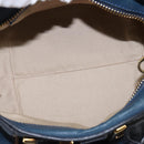 Chloe Etel Hand Bag Leather 2way Blue Gold Auth BA6149-18