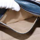 Chloe Etel Hand Bag Leather 2way Blue Gold Auth BA6149-21