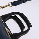 Chloe Etel Hand Bag Leather 2way Blue Gold Auth BA6149-8