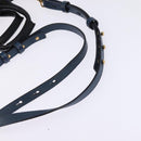 Chloe Etel Hand Bag Leather 2way Blue Gold Auth BA6149-9