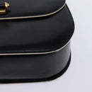 BALLY Shoulder Bag Leather Black Gold Auth BA6151-15