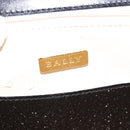 BALLY Shoulder Bag Leather Black Gold Auth BA6151-18