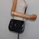 BALLY Shoulder Bag Leather Black Gold Auth BA6151-22