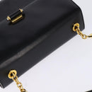 BALLY Shoulder Bag Leather Black Gold Auth BA6151-6