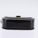 BALLY Shoulder Bag Leather Black Gold Auth BA6151-5