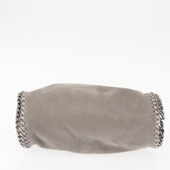 Stella MacCartney Falabella Chain Bag Suede Gray Silver 371223 Auth BA6154