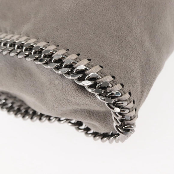 Stella MacCartney Falabella Chain Bag Suede Gray Silver 371223 Auth BA6154