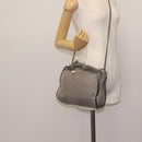 Stella MacCartney Falabella Chain Bag Suede Gray Silver 371223 Auth BA6154-23