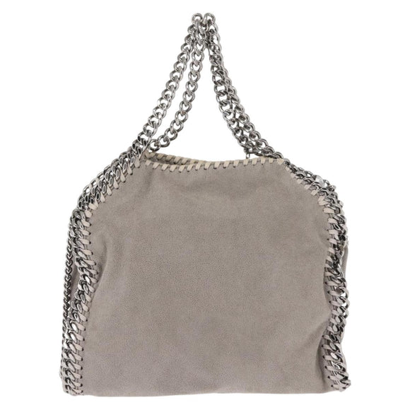 Stella MacCartney Falabella Chain Bag Suede Gray Silver 371223 Auth BA6154