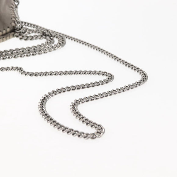 Stella MacCartney Falabella Chain Bag Suede Gray Silver 371223 Auth BA6154