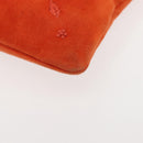 BOTTEGA VENETA Hand Bag Suede Orange Silver Auth BA6156-11