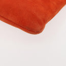 BOTTEGA VENETA Hand Bag Suede Orange Silver Auth BA6156-13