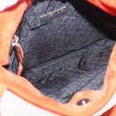 BOTTEGA VENETA Hand Bag Suede Orange Silver Auth BA6156-15