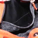 BOTTEGA VENETA Hand Bag Suede Orange Silver Auth BA6156-18