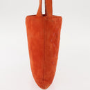 BOTTEGA VENETA Hand Bag Suede Orange Silver Auth BA6156-5
