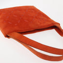 BOTTEGA VENETA Hand Bag Suede Orange Silver Auth BA6156-6
