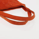 BOTTEGA VENETA Hand Bag Suede Orange Silver Auth BA6156-7